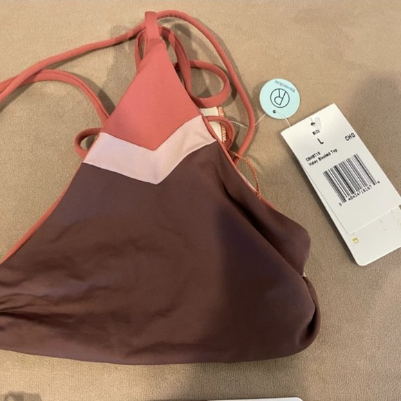 L Space Haley Blocked Top and Bottom Bikini Set - Large Top / Medium Bottom -NWT - Picture 2 of 5